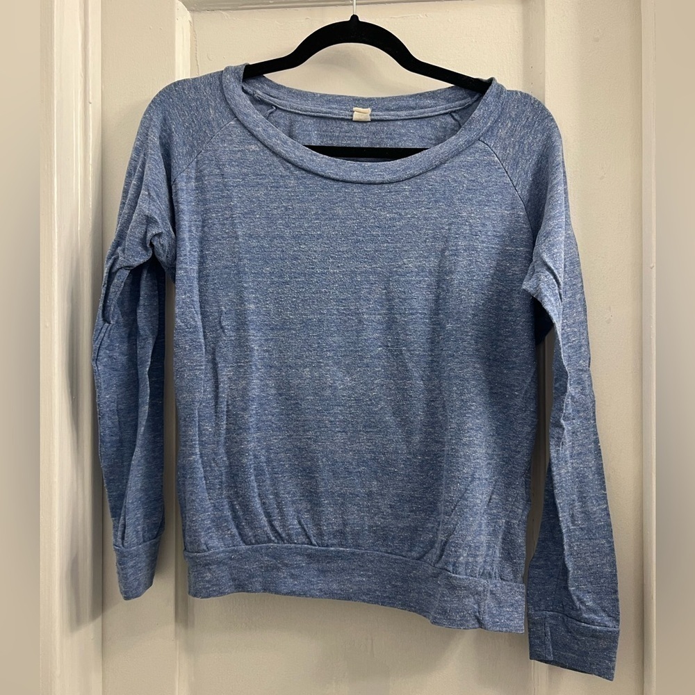 Soft cotton long sleeve shirt, blue‎ size small/medium